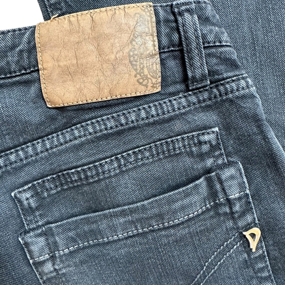Dondup Made in Italy Washed Black Bootcut Flare Jeans Size 28 High-End Denim - Picture 6 of 8